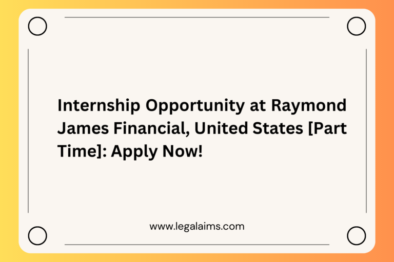 Internship at Raymond James Financial, United States