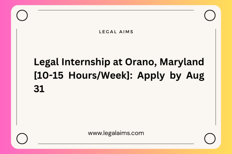 Legal Internship at Orano, Maryland