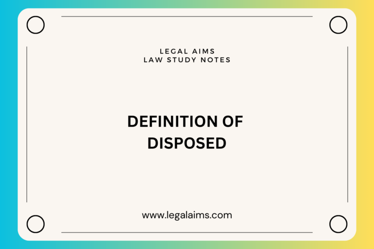 disposed off  meaning in court