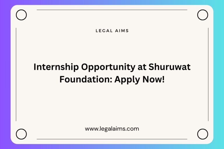 Internship Opportunity at Shuruwat Foundation: Apply Now!