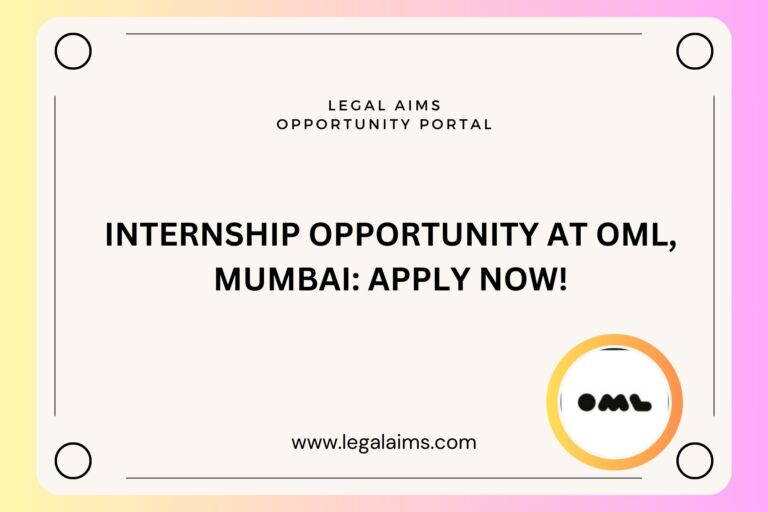 Internship opportunity at OML, Mumbai: Apply Now!