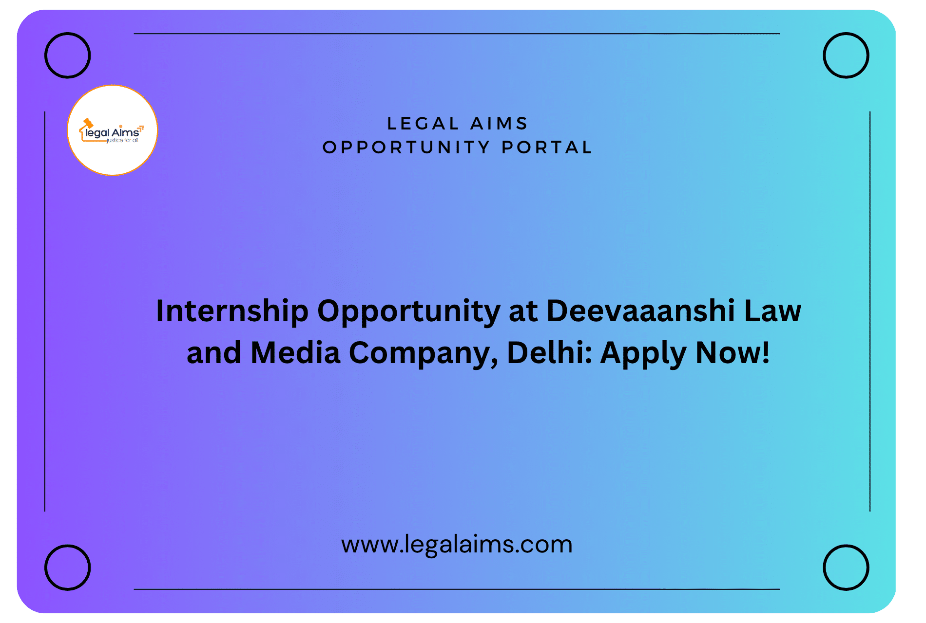 Internship Opportunity at Deevaaanshi Law and Media Company, Delhi: Apply Now!