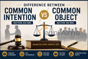 Difference Between Common Intention and Common Object (BNS)