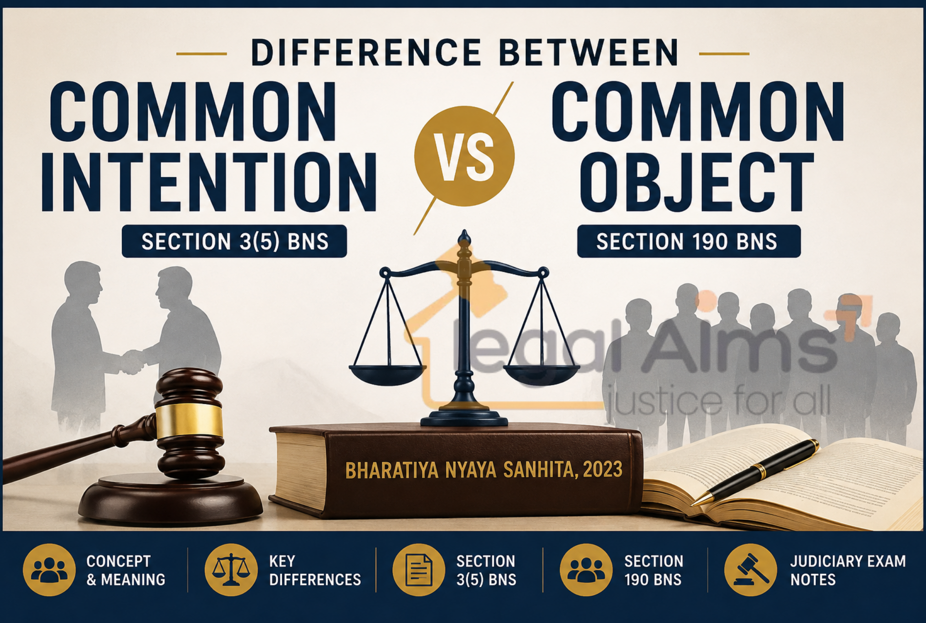 Difference Between Common Intention and Common Object (BNS)