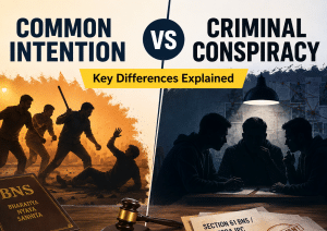 Difference between the Common intention and criminal conspiracy