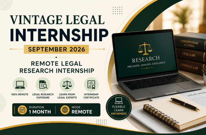 Vintage Legal Internship September 2026 – Remote Legal Research Internship
